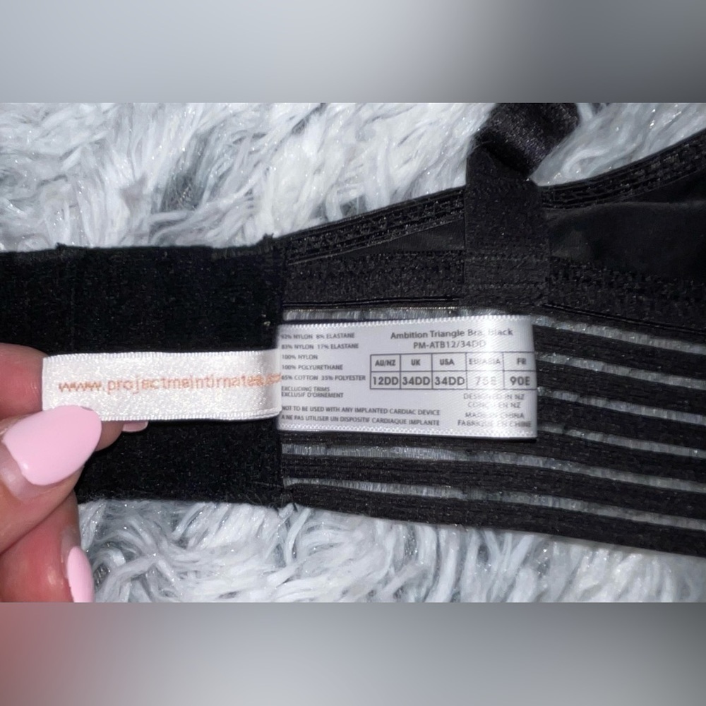 ProjectMe by Hotmilk AMBITION TRIANGLE CONTOUR BLACK NURSING BRA - WIREFREE - Picture 11 of 12